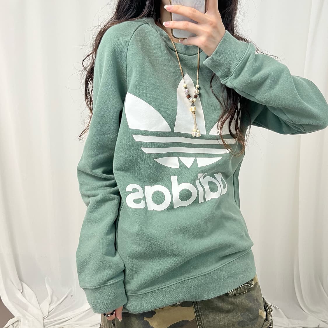 Adidas mint trefoil sweatshirt 상품이미지3