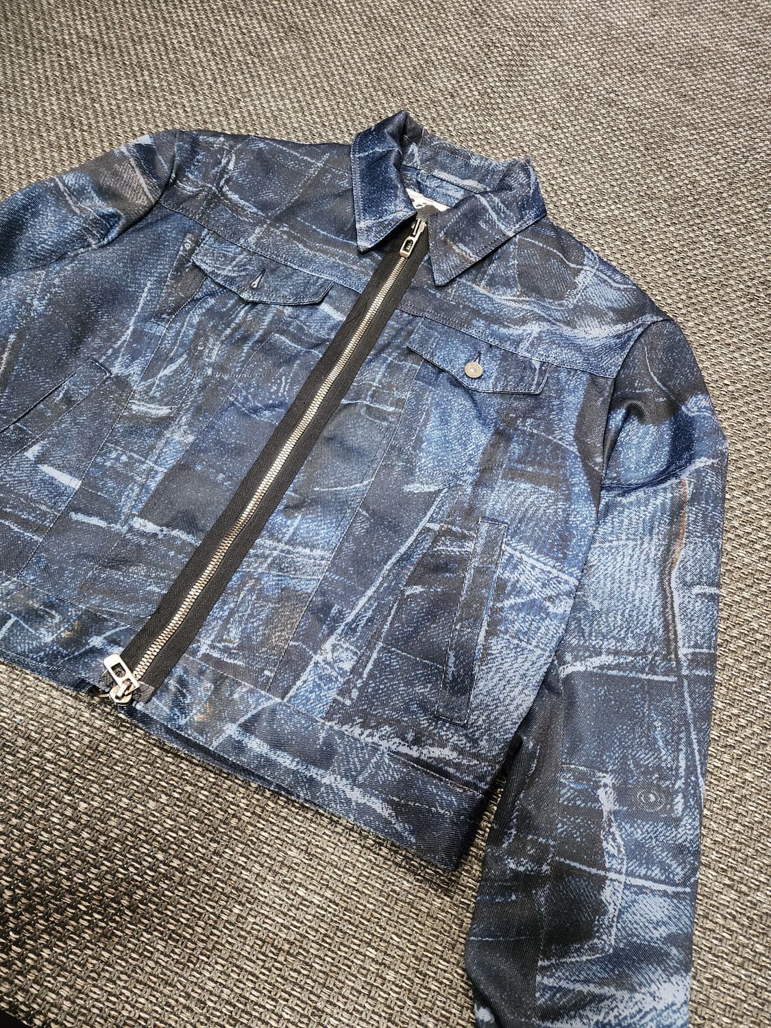 메종미네드 데님 프린팅 집업 자켓 M 상품이미지7