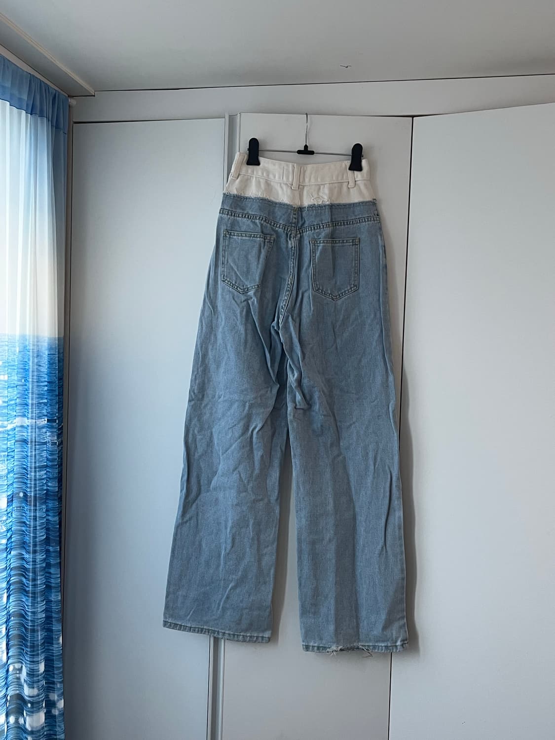 배색 데님팬츠 S 상품이미지1