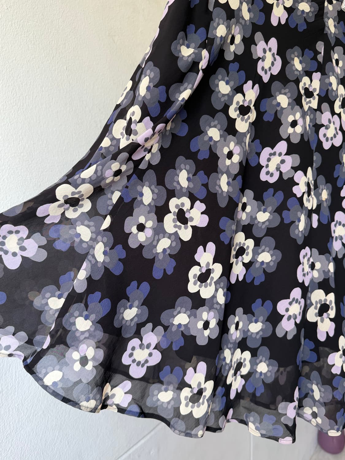 미디 플레어 플라워 퍼플 스커트 상품이미지4
