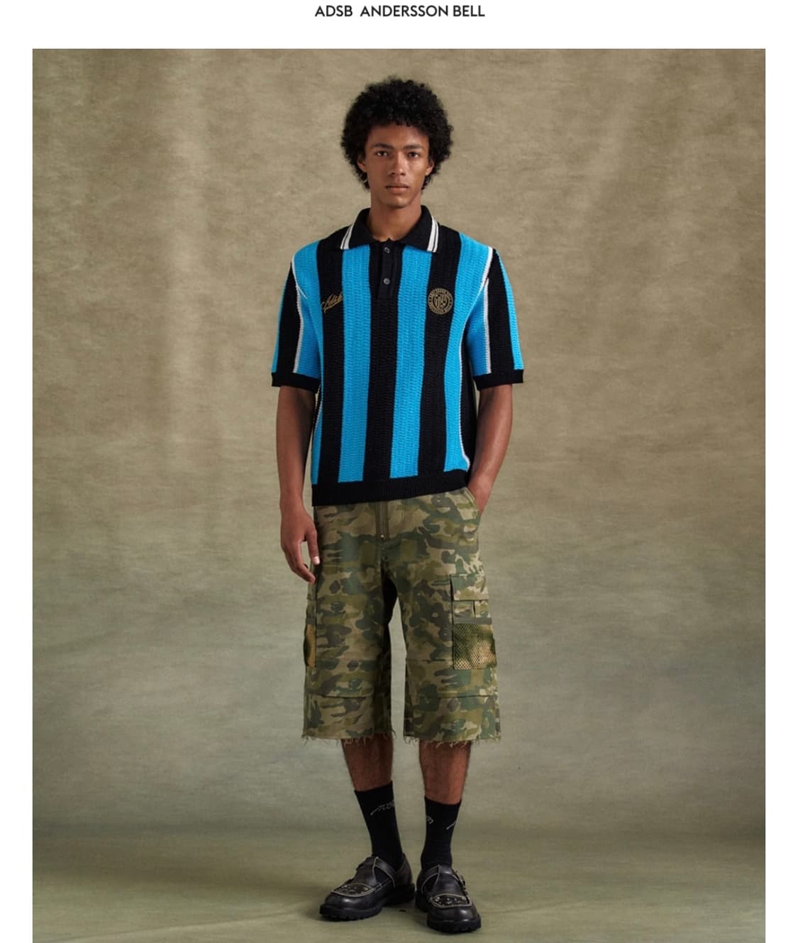 앤더슨벨 스트라이프 사커 폴로 스웨터 상품이미지3