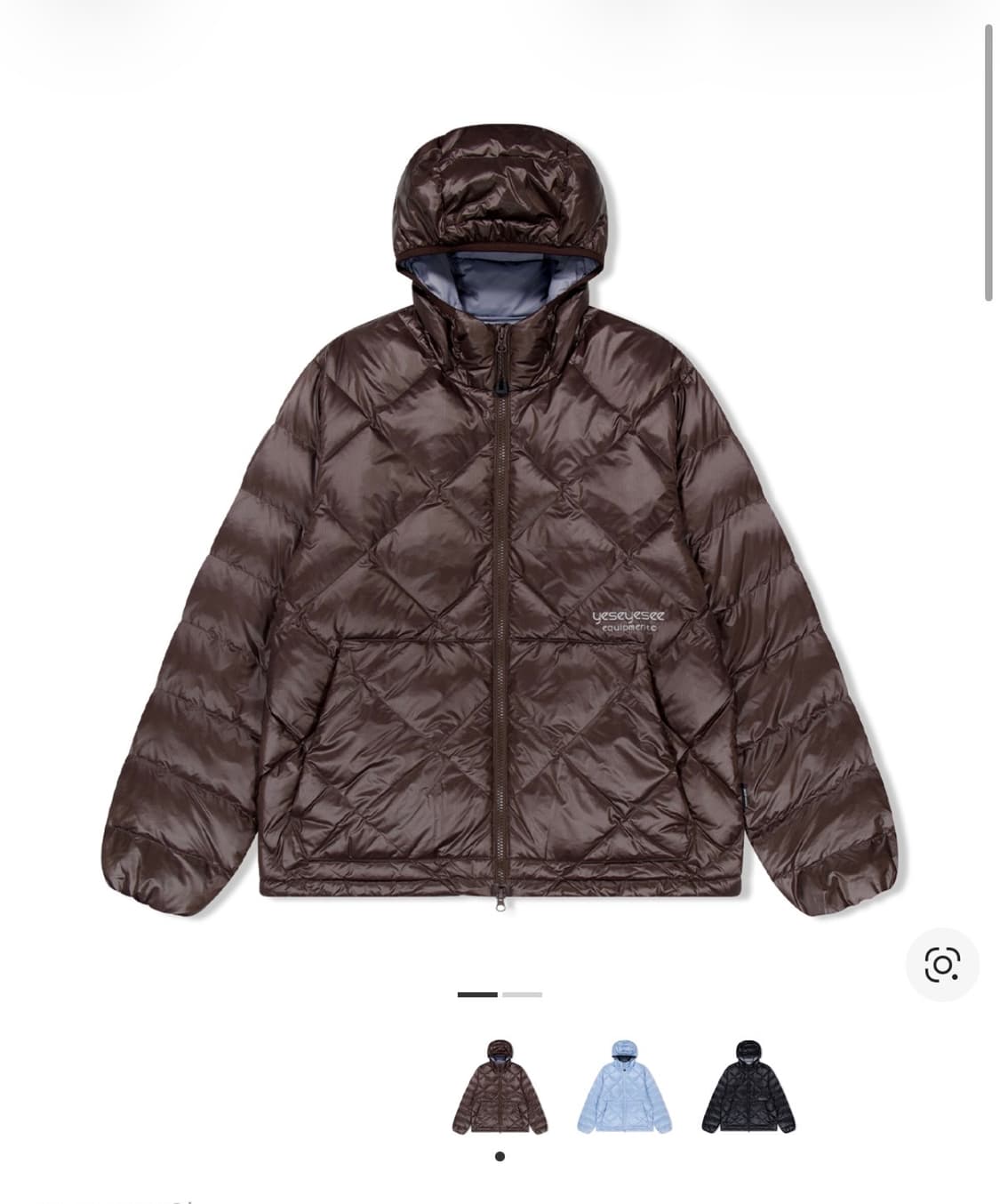예스아이씨 웨이퍼 구스 다운 재킷 브라운 XL 상품이미지1