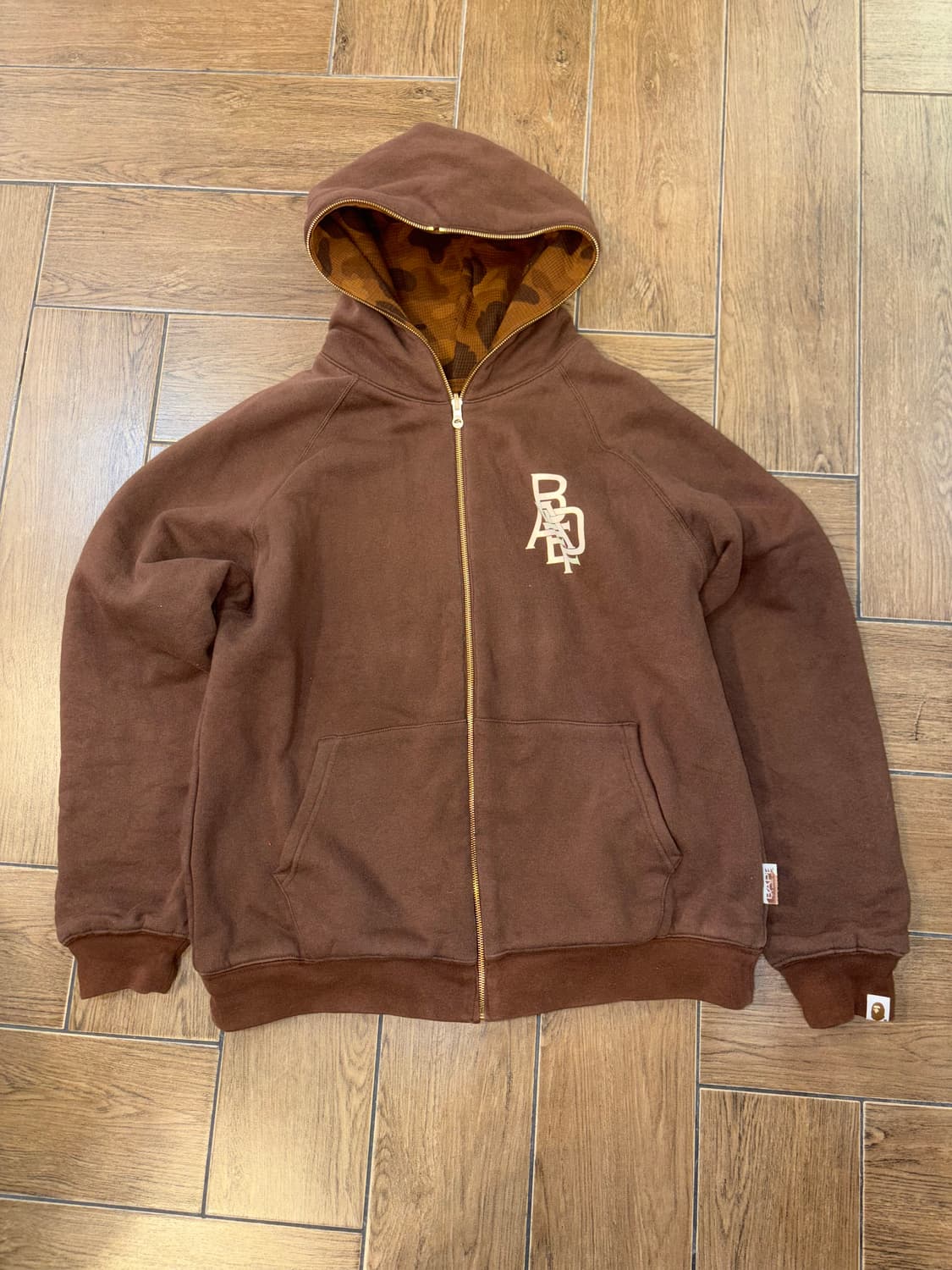 Bape Reversible Brown Hood Zip-Up ⭐️레어⭐️ 상품이미지8