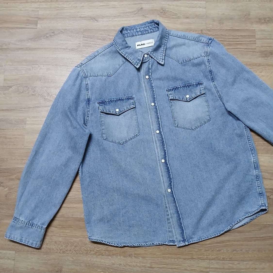 PLAC mergo 콜라보 웨스턴 데님 청셔츠 남방 플랙 메르고 상품이미지3