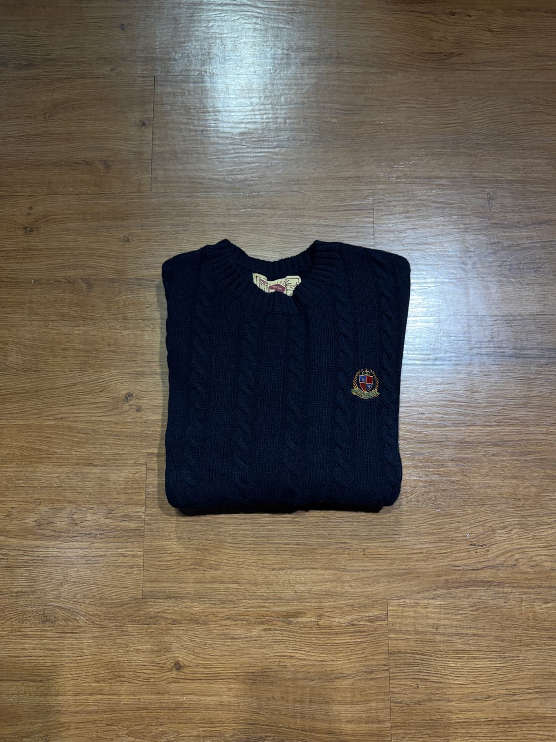 리넥츠 메리노울 케이블니트 네이비 상품이미지5