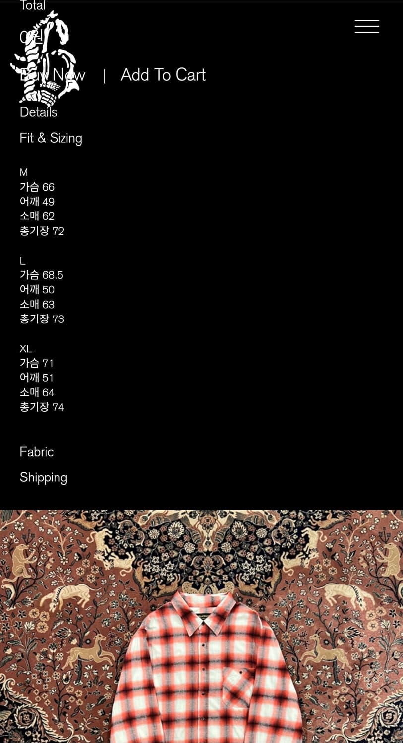 블랙아웃 체크셔츠 레드 [L] 상품이미지6