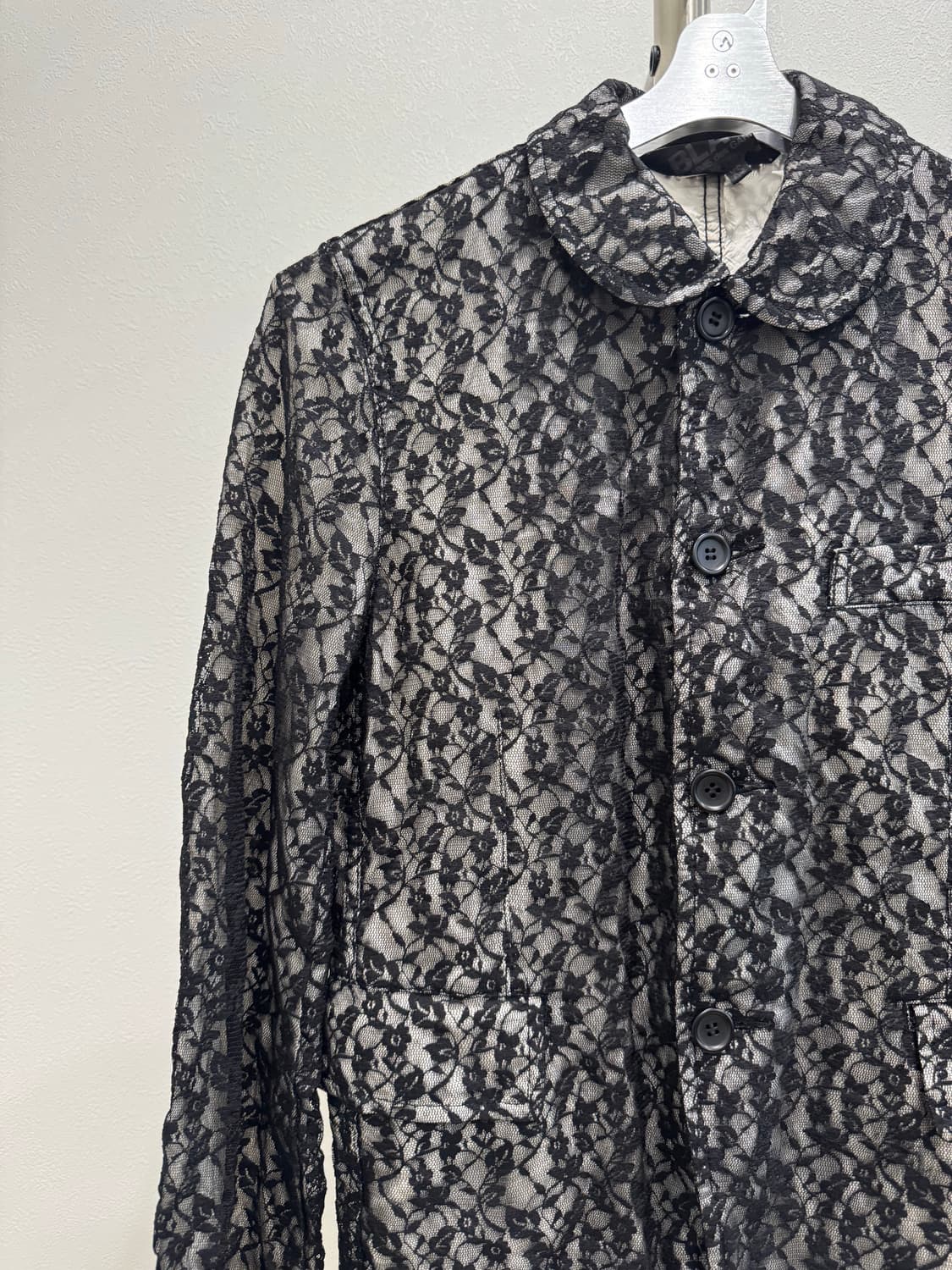 꼼데가르송 블랙 12aw 플로럴 자켓 상품이미지2