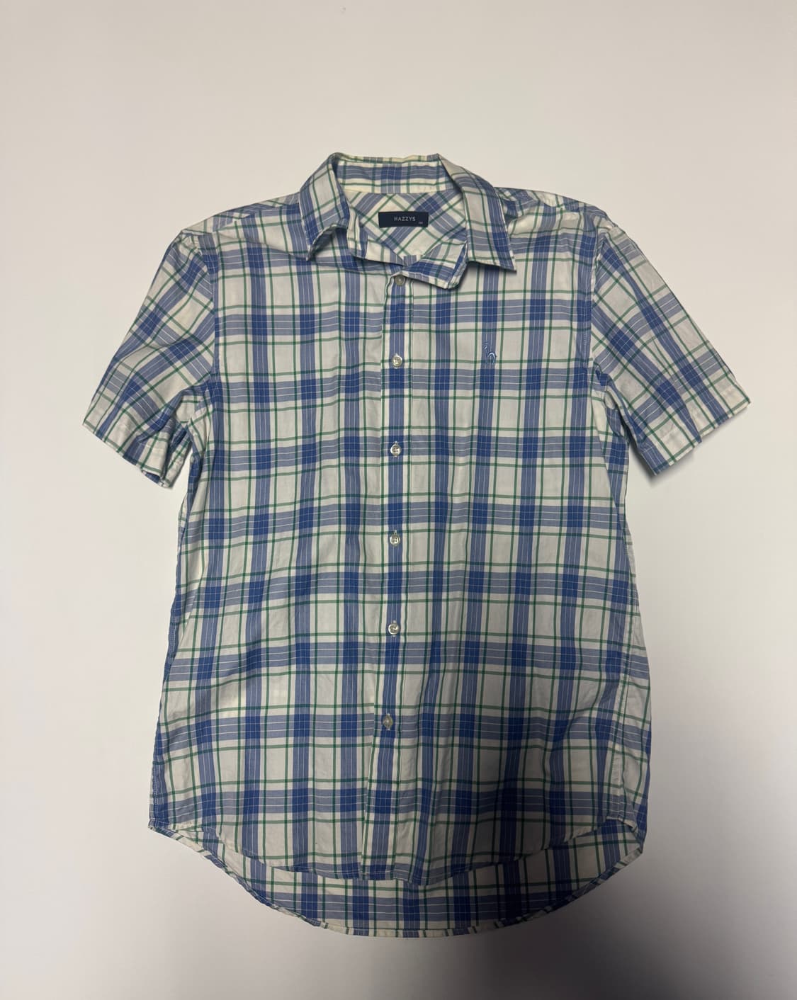헤지스 hazzys 올드스쿨 반팔 체크 셔츠 L 상품이미지1