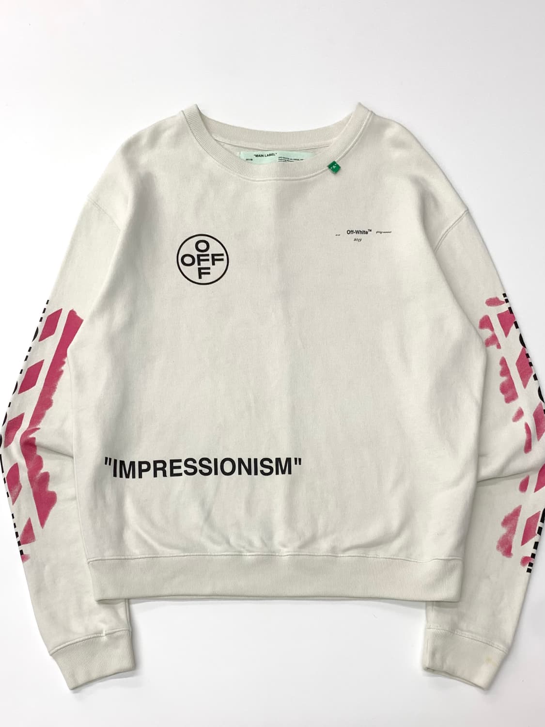 Off White 오프화이트 화이트 스탠실 애로우 맨투맨 상품이미지5