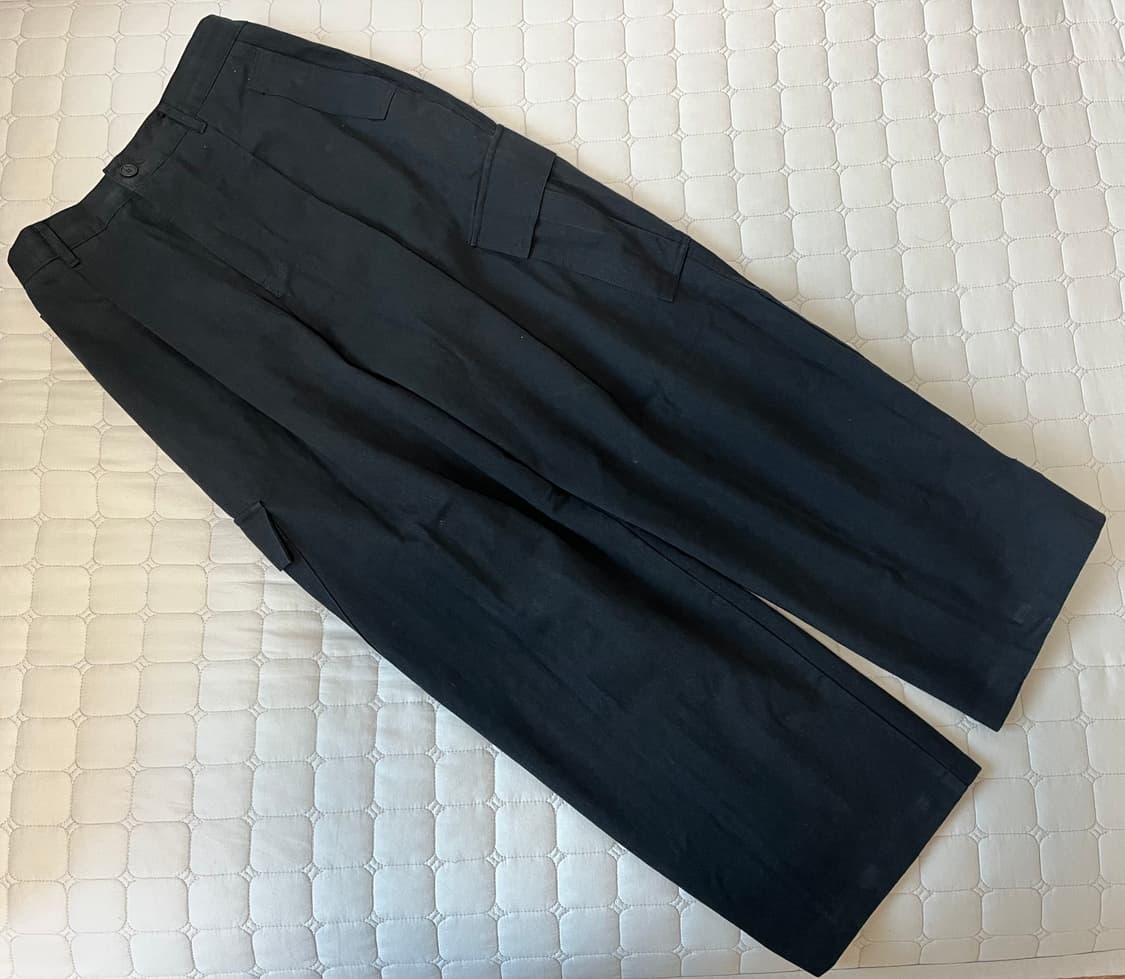 시즈 데일리룸 벌룬 레그 밀 와이드 카고 팬츠 블랙 L 상품이미지1