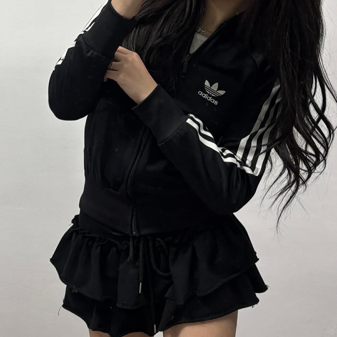 아디다스 세미크롭 파이어버드 걸즈 트랙탑 희귀져지(90) 상품이미지3