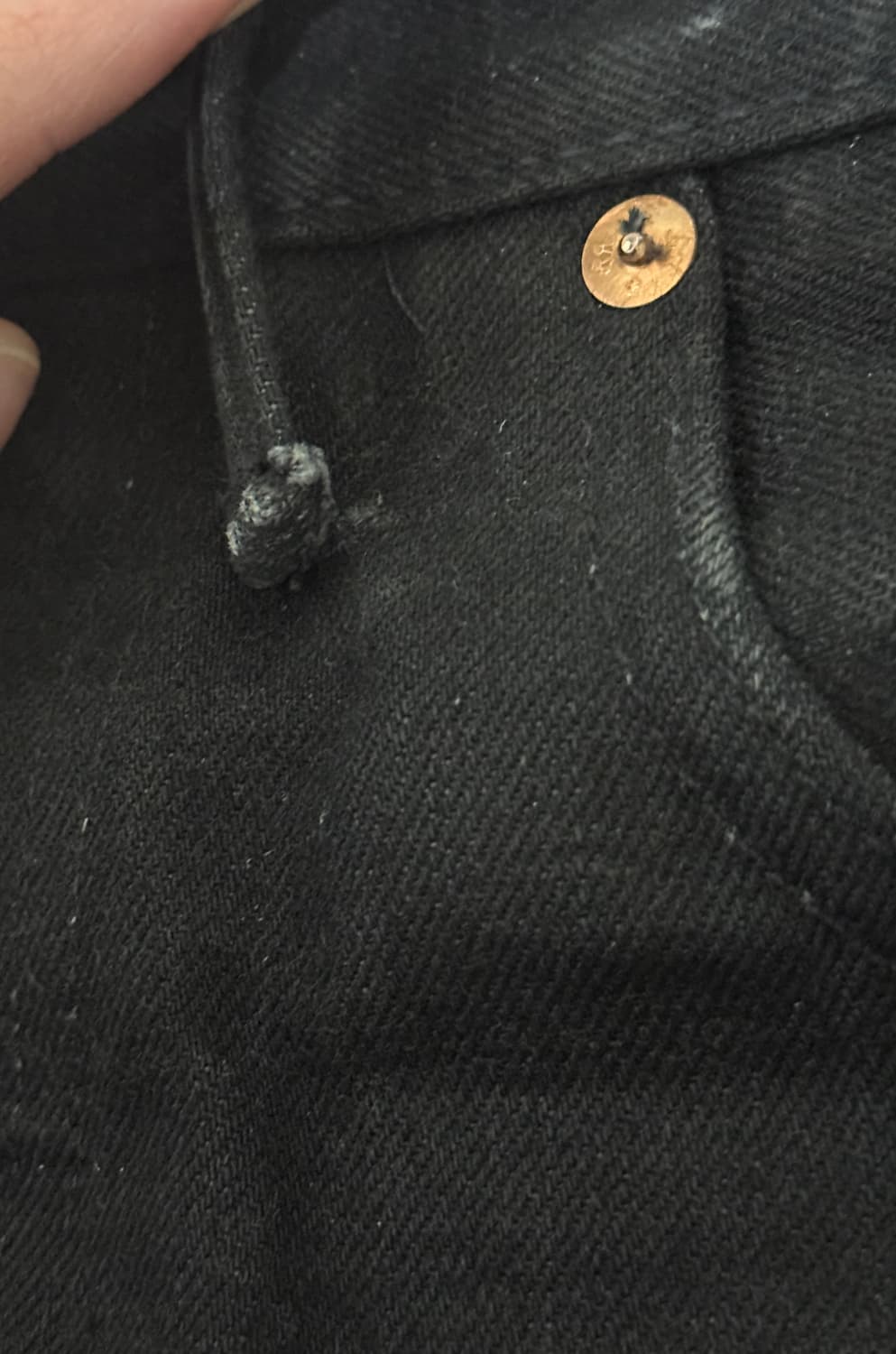 [33x34] RRL 빈티지 파이브포켓 블랙 온 블랙 진 상품이미지2