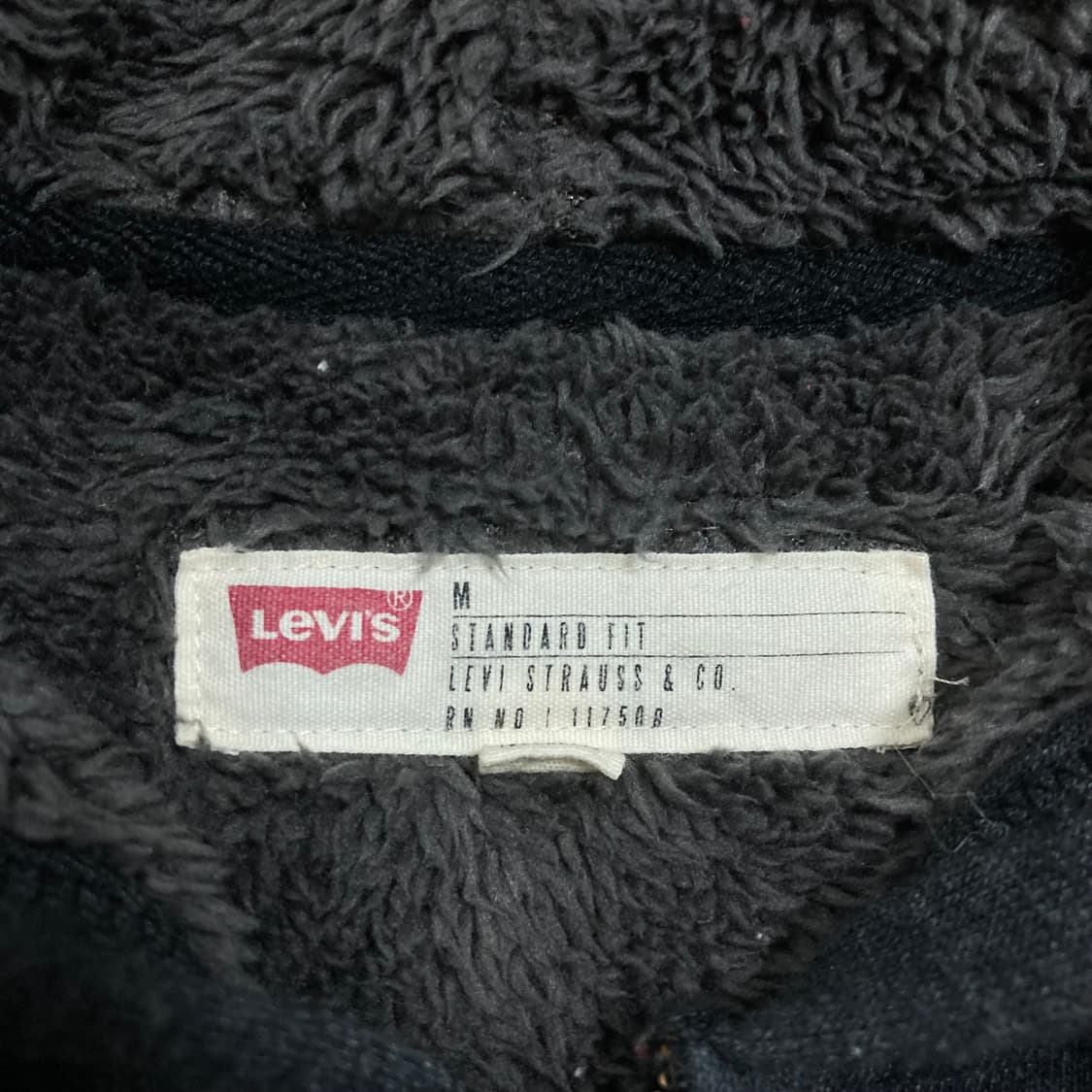 리바이스 빅로고 블랙 후드 집업 상품이미지3