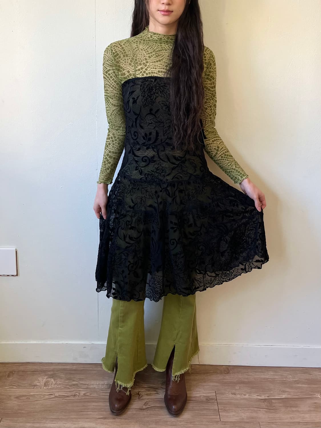 HIROKO KOSHINO 레이어드 원피스 상품이미지8