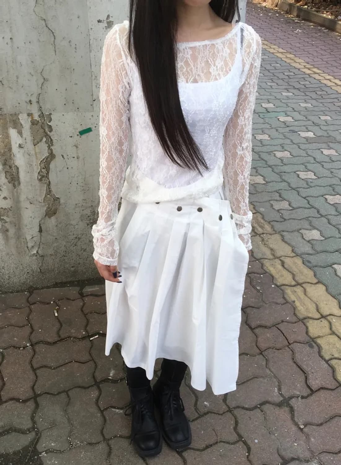 에이블리 127room 스냅 스커트 상품이미지1