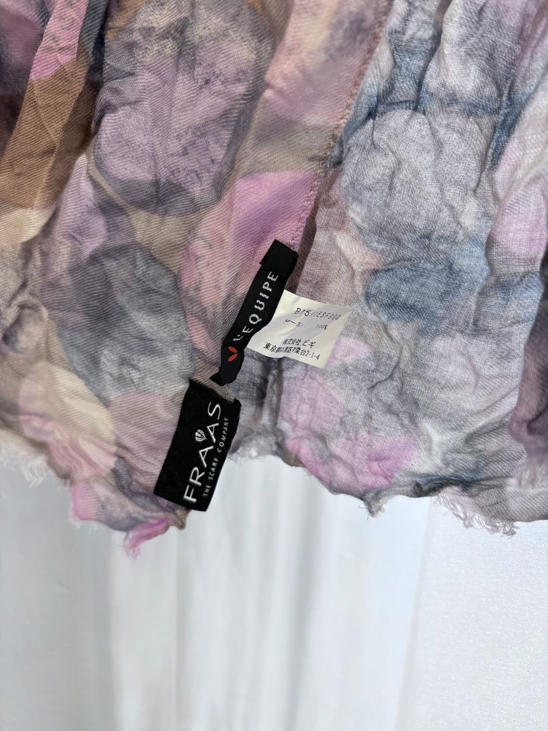 L'EQUIPE 도트 키치 퍼플 머플러 스카프  JPN 상품이미지3