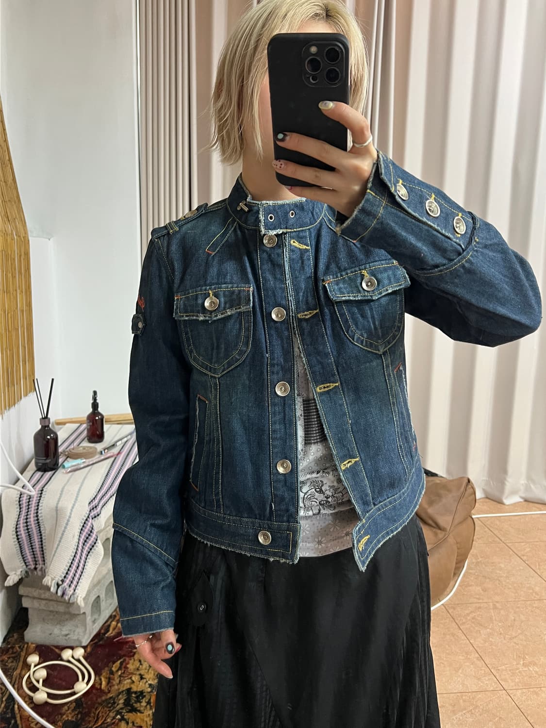 CRUX 빈티지 진청 데님 트러커 자켓  상품이미지1