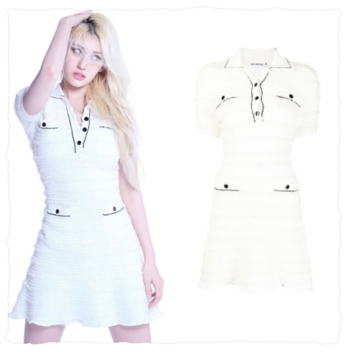 Self-portrait 셀프포트레이트 니트 미니원피스 상품이미지6