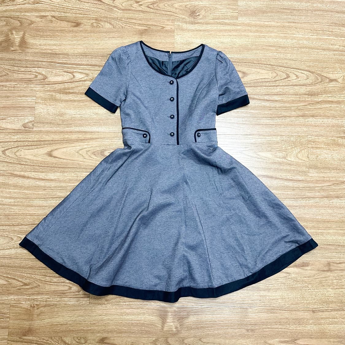 빈티지 일본 단추 원피스 히메갸루 로걀 라떼 모리걸 긱시크 고딕 발레코어 상품이미지1