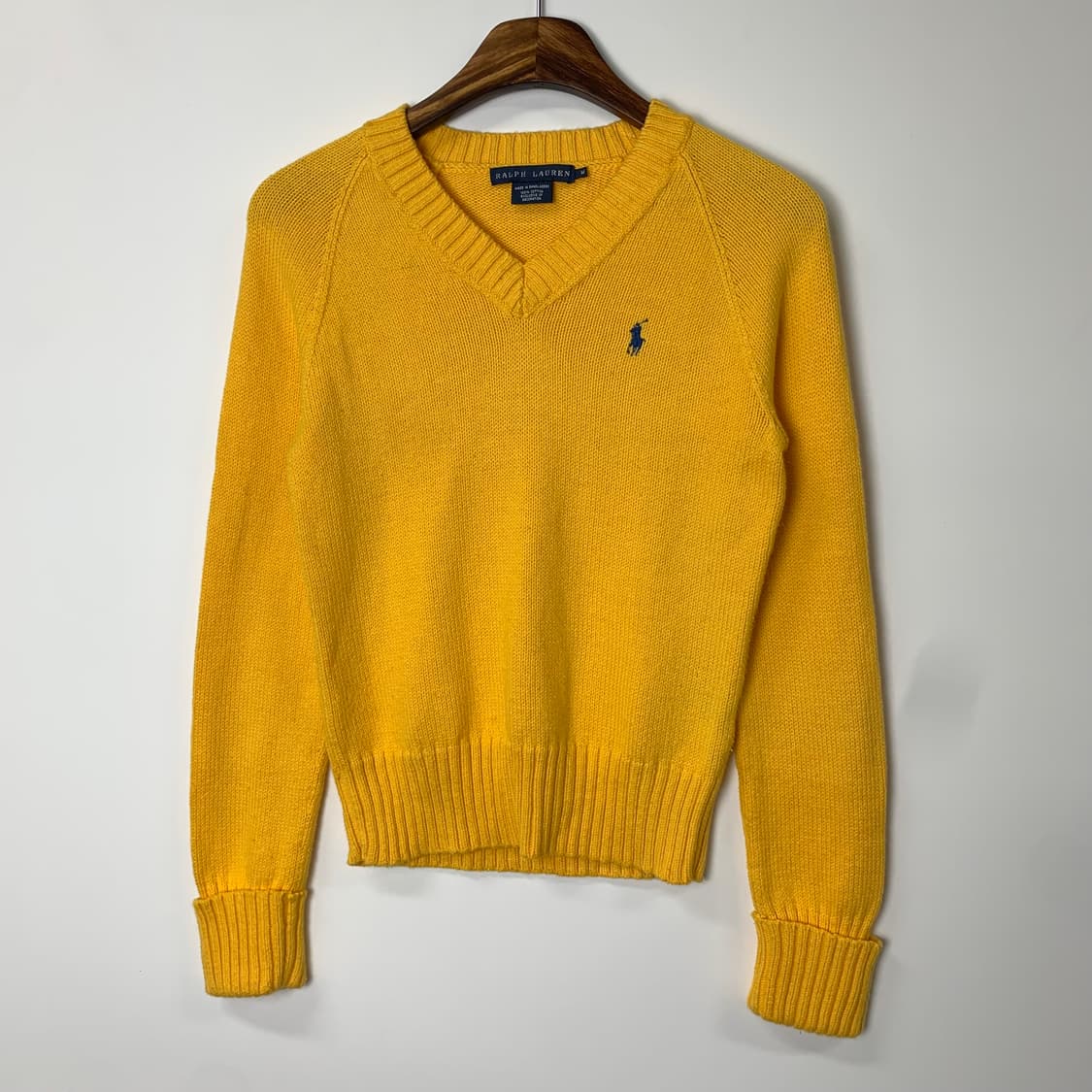 폴로 랄프로렌 옐로우 브이넥 니트 상품이미지2