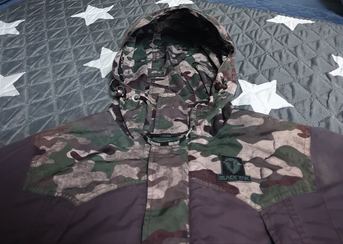블랙야크 빈티지 밀리터리 후드 바람막이 자켓 (L) 상품이미지2