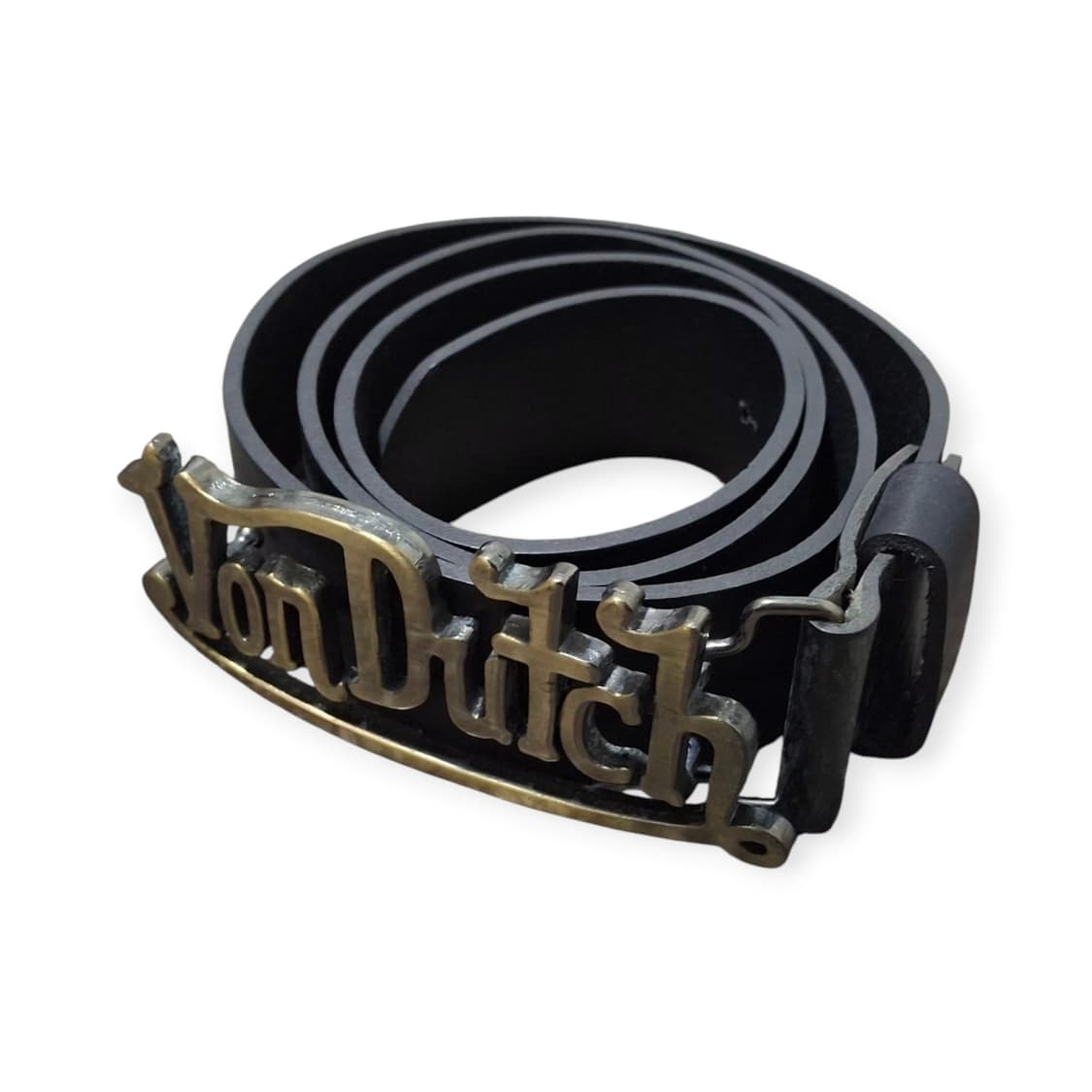 Von Dutch 본더치 빅로고 빈티지 바이커룩 메탈버클 가죽벨트 Y2K 상품이미지1