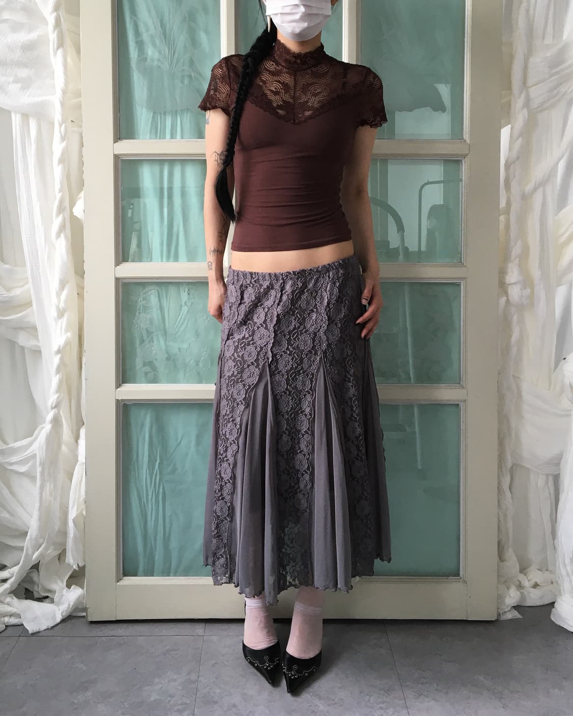 Lace flare layer skirt 상품이미지8