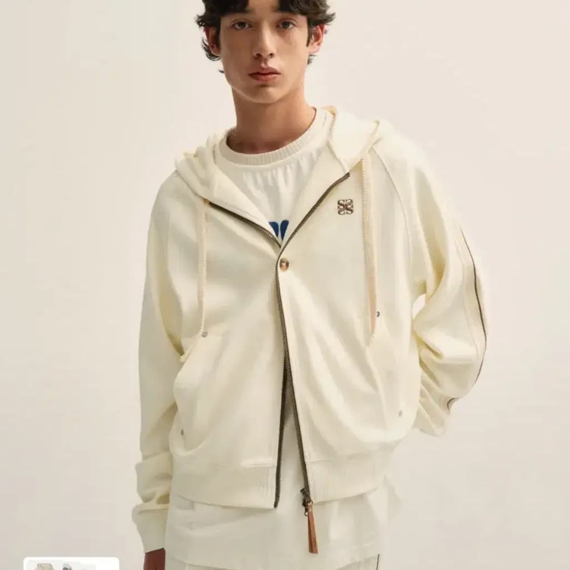 SATUR 새터 로고 자수 집업 후드집업 상품이미지1