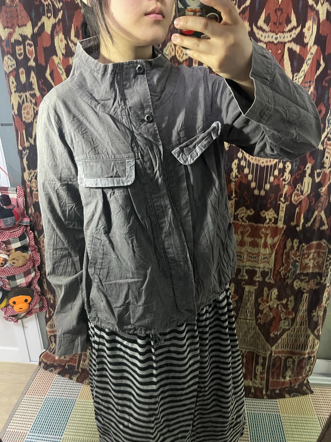 퍼플 워싱 워크 자켓 상품이미지5