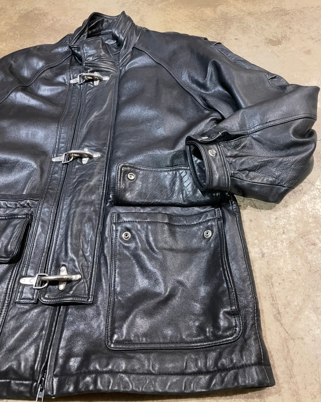 80’s 소가죽 파이어맨 코트 상품이미지4