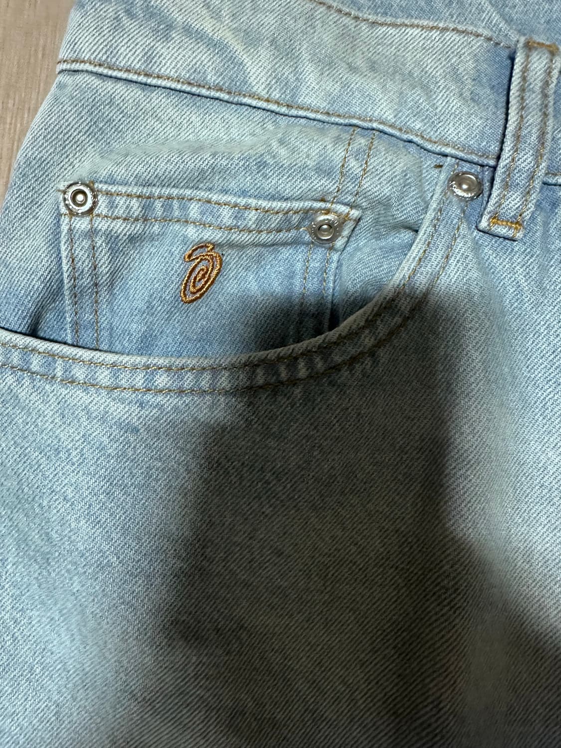 스투시 데님 빅 올 진 라이트 워시 34 상품이미지3