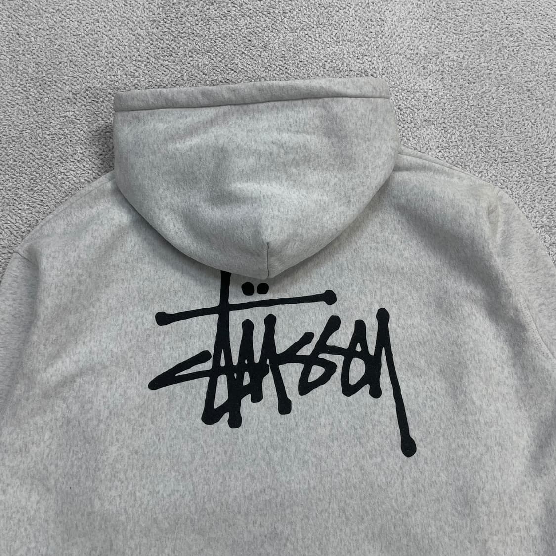 스투시 Stussy 베이직 로고 후드티 애쉬그레이 상품이미지3