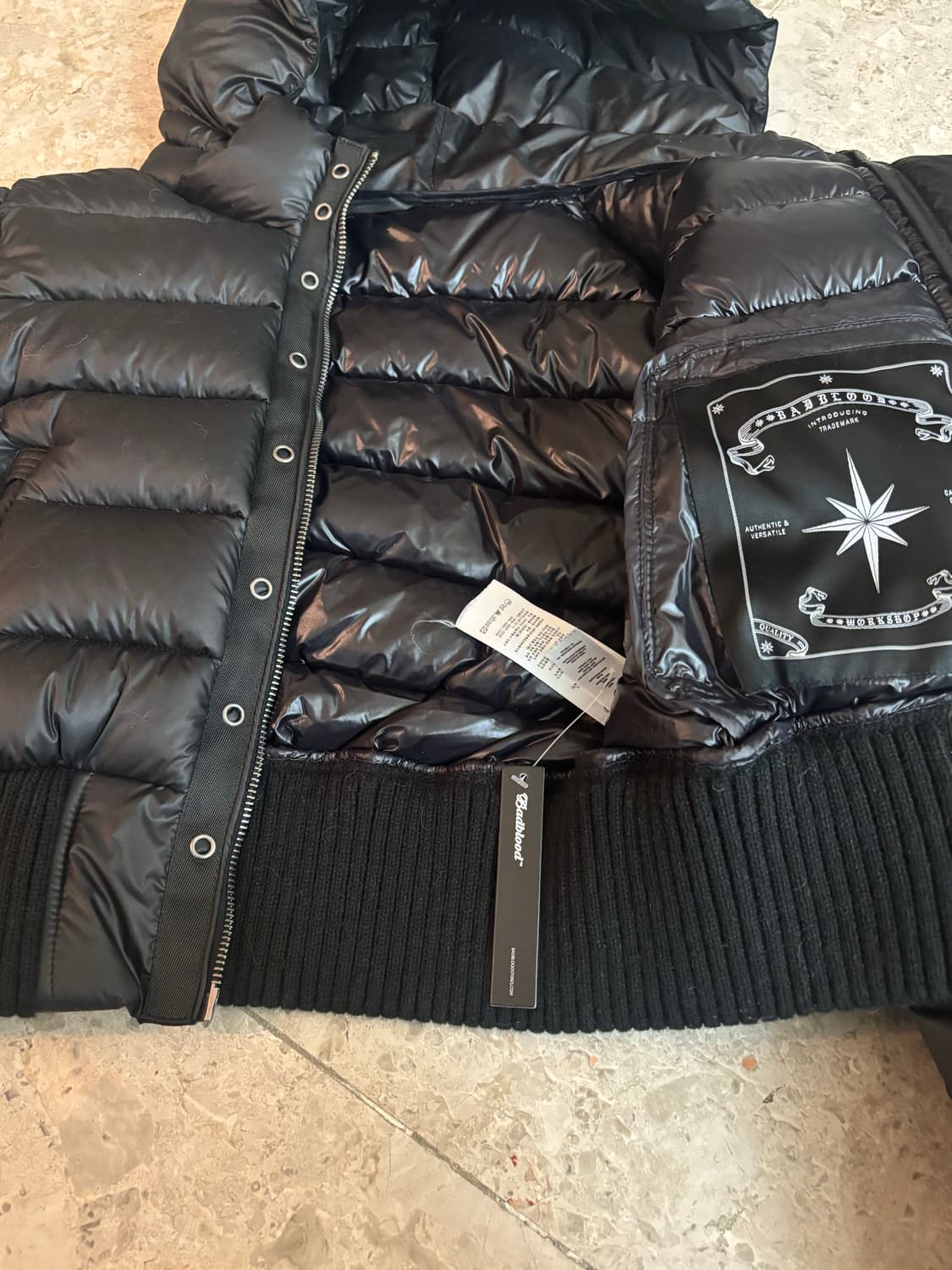 배드블러드 바이퍼 31-2 후드 숏 푸퍼 -블랙 S 상품이미지4