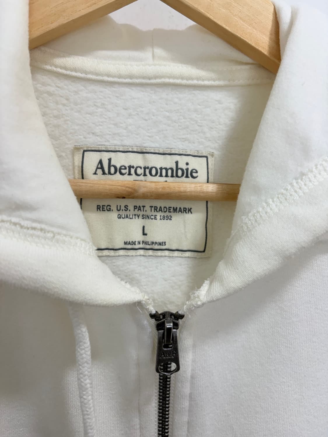 아베크롬비 흰색 화이트 후드집업 상품이미지7