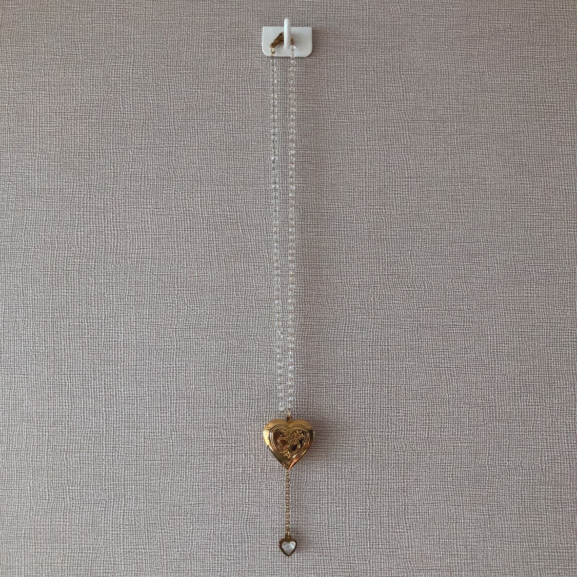 베이비 센토르 하트 목걸이 팬던트 투명 비즈 골드 유니크 w컨셉 디자이너 상품이미지6