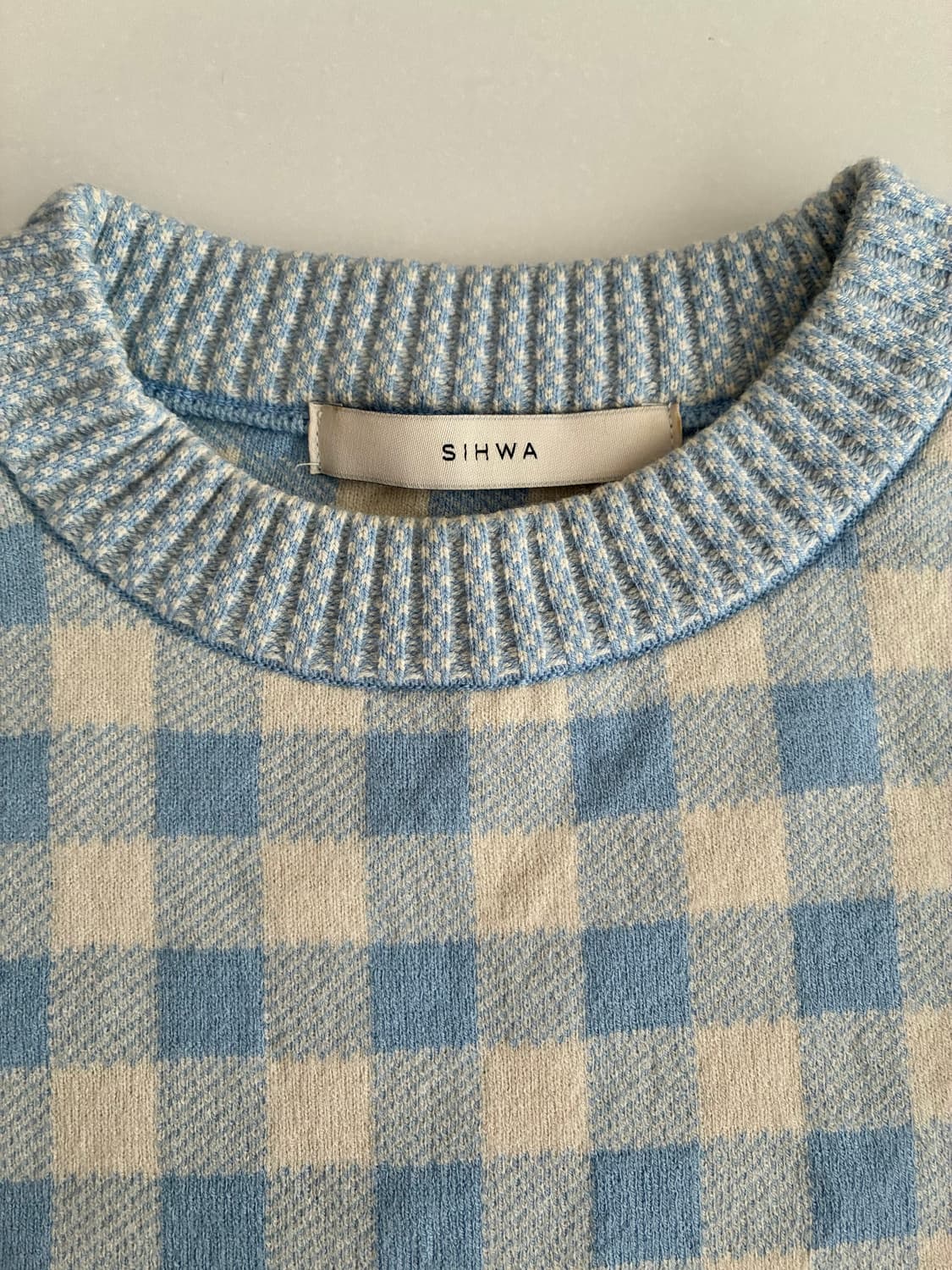 F) R2W SIHWA 시화 체크 니트 투피스 상품이미지5