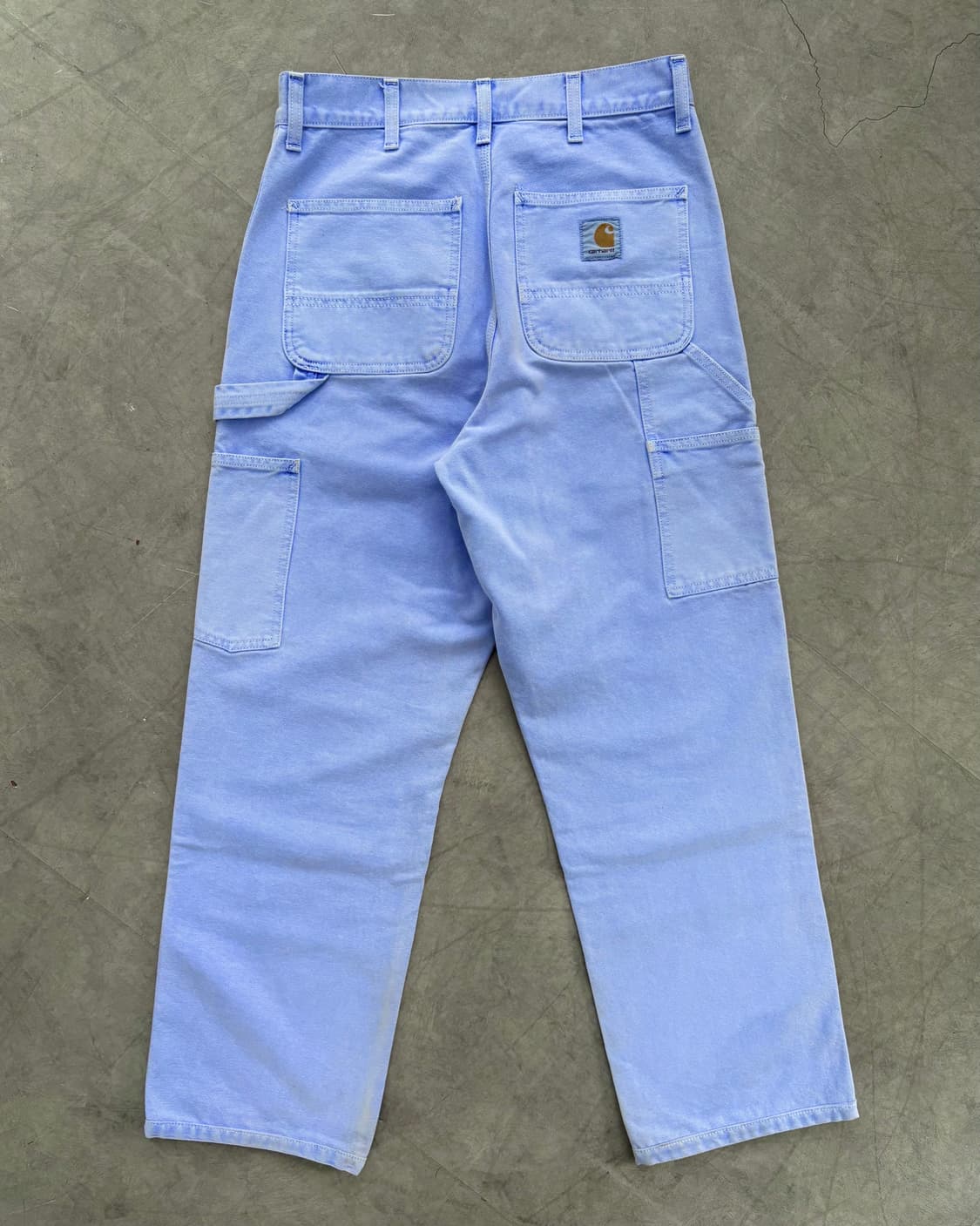 Carhartt 칼하트 라벤더 블루 캔버스 더블 니 팬츠 상품이미지4