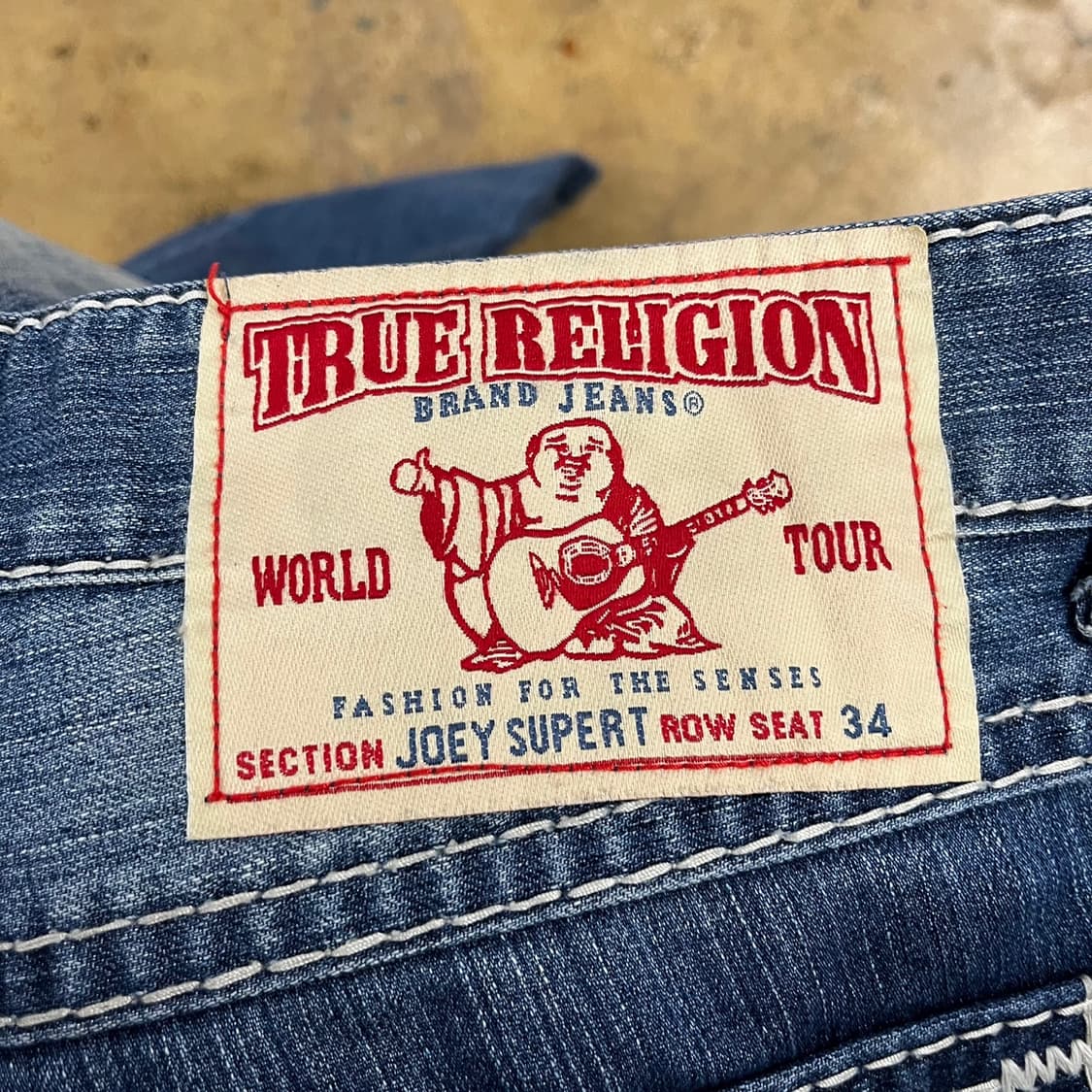 [정품/32] 트루릴리젼 블루 워싱 데님 바지 b19 상품이미지4