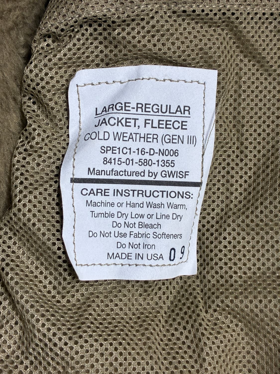 미군 지급 폴라텍 후리스(105-110) 상품이미지4