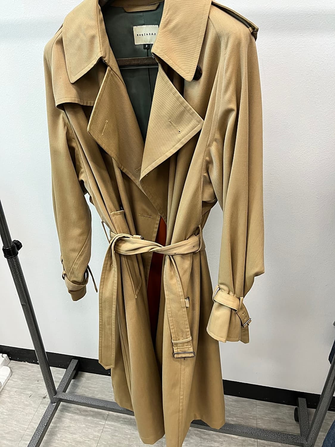 110) 비긴202 울 개버딘 트렌치코트  상품이미지8