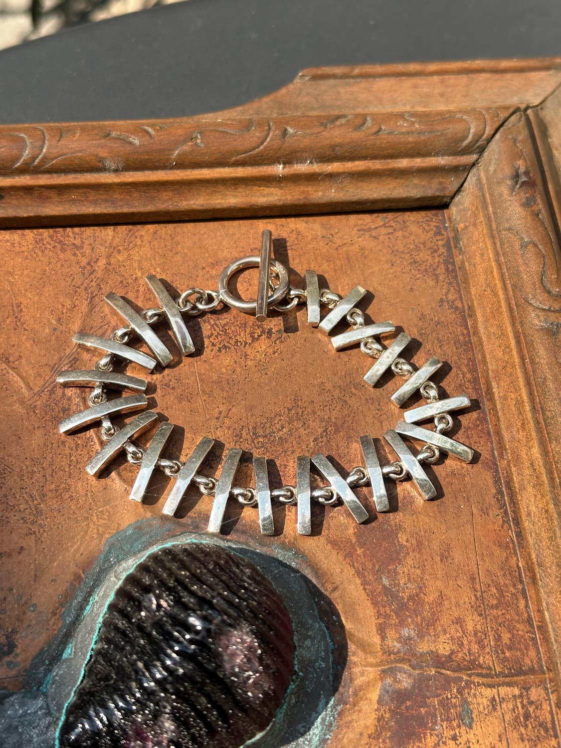 Contemporary Linear 925Silver Bracelet 상품이미지2