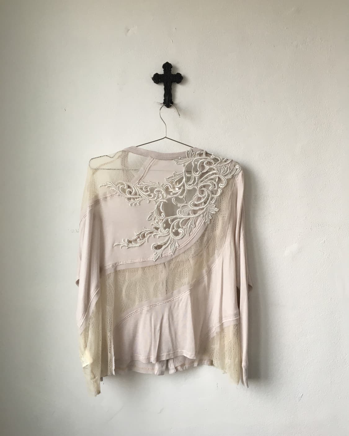 Patch work point caardigan 상품이미지3