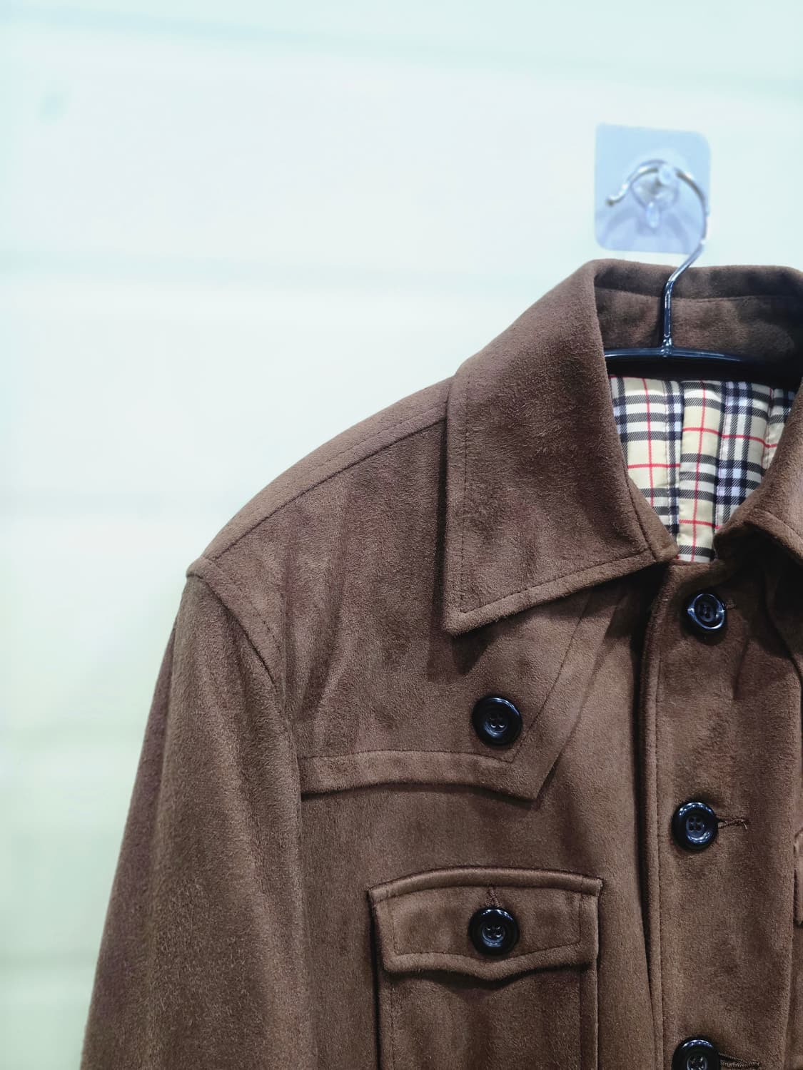 스웨이드 벨티드 자켓 브라운 상품이미지2