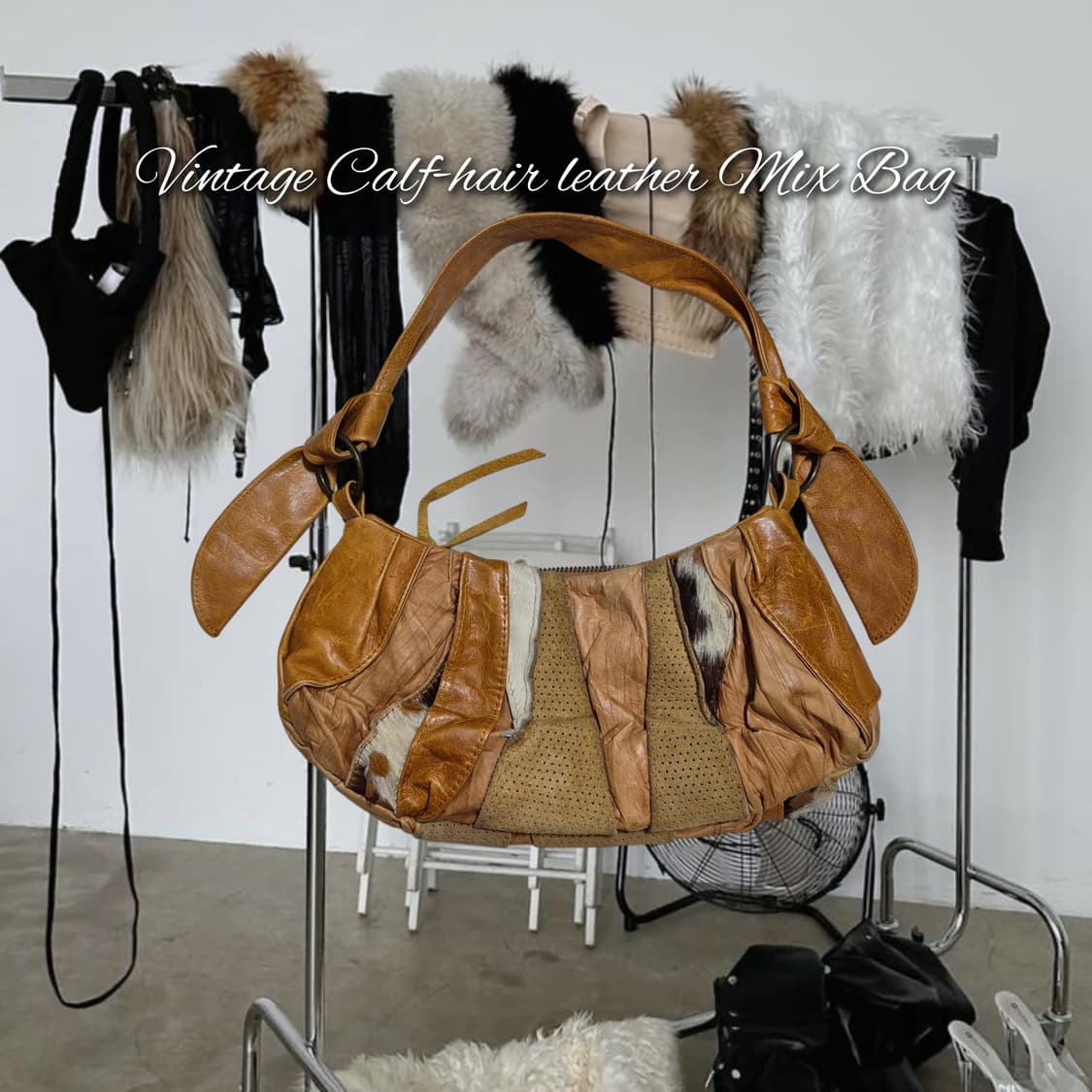 Vintage Calf-hair leather Mix Bag 상품이미지1