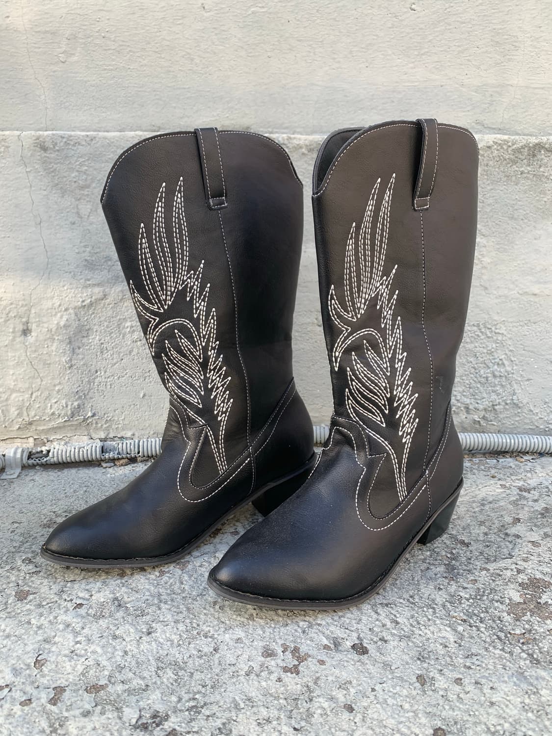 JPN vtg 웨스턴 블랙 부츠 상품이미지4