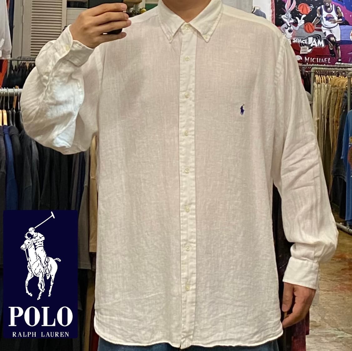 새상품급 00s USA 폴로랄프로렌 정품 린넨셔츠 상품이미지1
