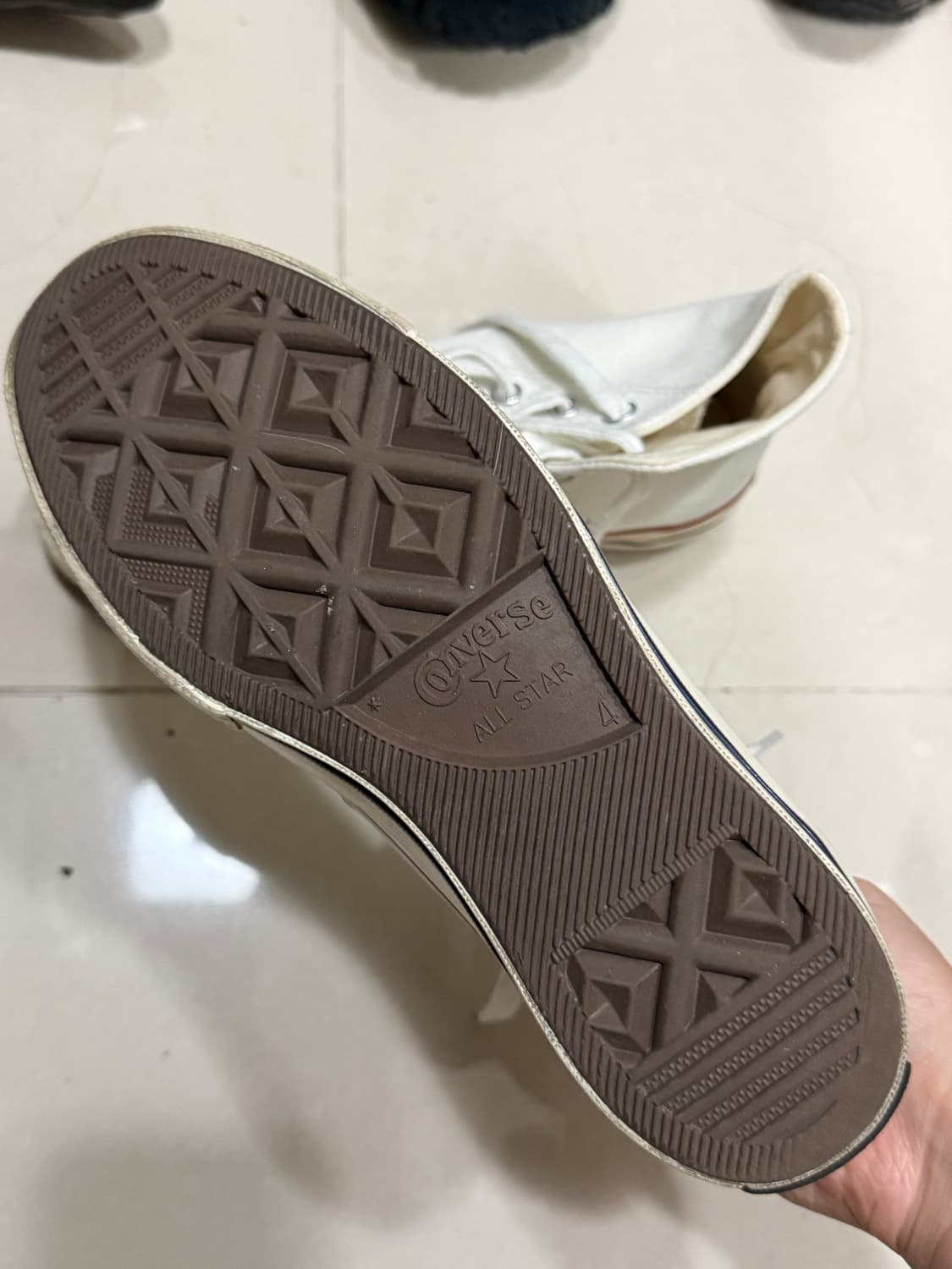 컨버스 하이 화이트 230(2.5) 상품이미지2