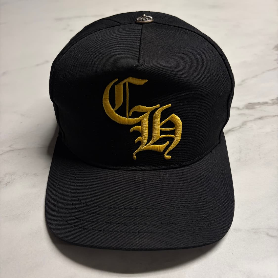 크롬하츠 Ch 로고 자수 베이스볼 캡 모자 블랙 옐로우 os 상품이미지1