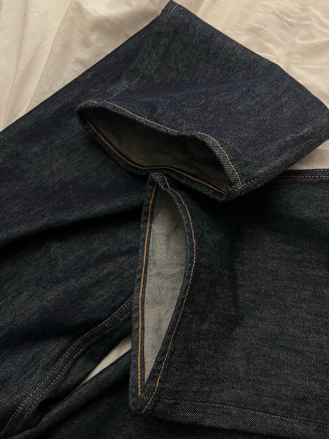 오라리 하드 트위스트 와이드 데님 인디고 32 상품이미지3