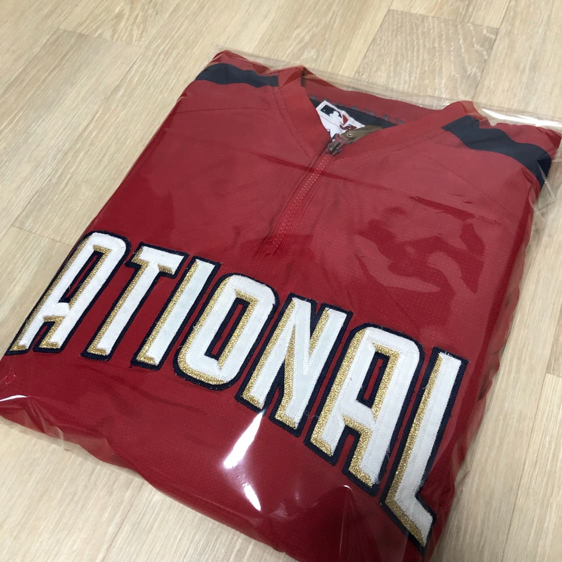 (L) 마제스틱 Majestic 워싱턴 내셔널스 하프집업 웜업 아노락 져 상품이미지10